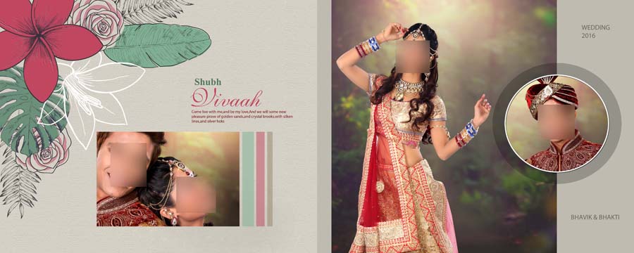 Indian Wedding & Engagement Album DM Sheets