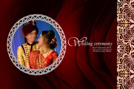 indian wedding album cover design 12x18 psd templates - TIGER BEAWAR