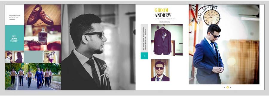 Modern Western Photo Album PSD Templates 12x36 For Photoshop