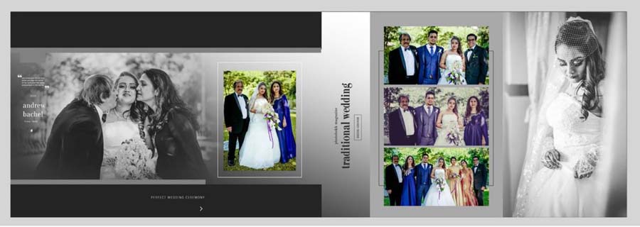 Modern Western Photo Album PSD Templates 12x36 For Photoshop