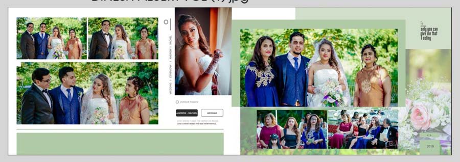 Modern Western Photo Album PSD Templates 12x36 For Photoshop