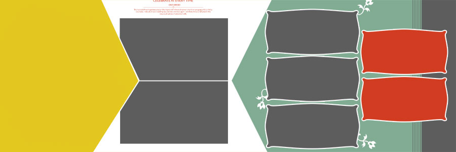 Elegant wedding album layout design PSD 10x30 300 DPI editable Photoshop preview 1