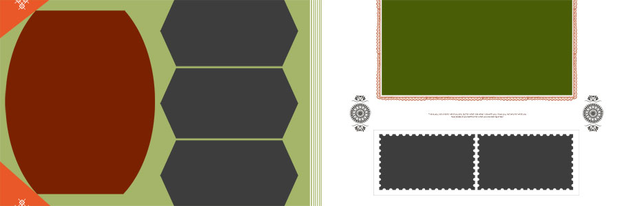 Classic modern wedding album layout PSD 10x30 300 DPI editable preview 20