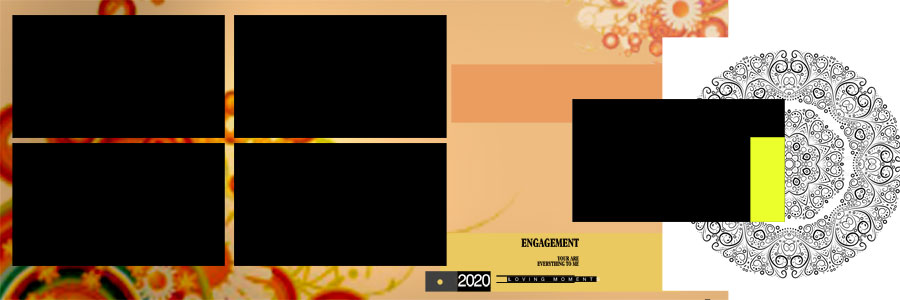 Premium wedding album PSD layout 10x30 editable in Photoshop preview 9