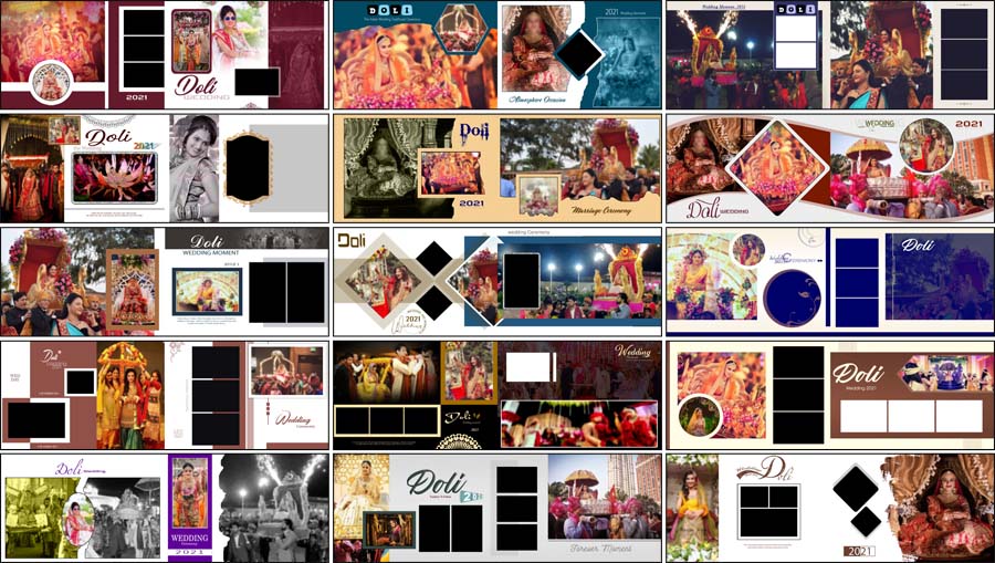 35 Free Doli Ceremony Photo Album 12x36 PSD Templates