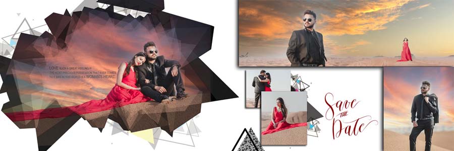Creative 12x36 photo album PSD for wedding photography