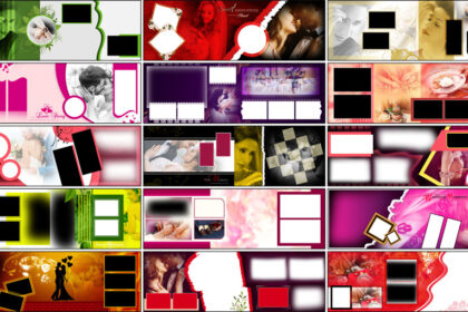 12x36 Creative Wedding Album Design PSD Free Download