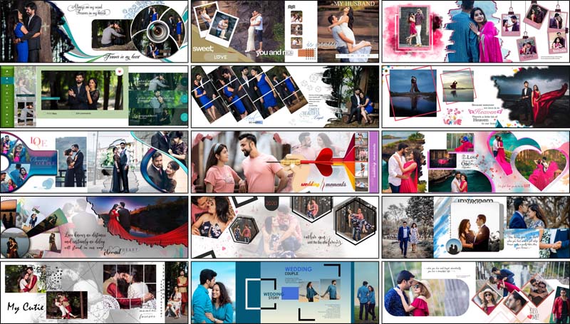 Creative Wedding Photo Album Design PSD Free Download