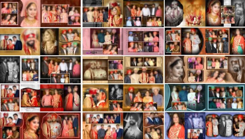 60 New 2021 Wedding Album Inner And Shapes 12x36 PSD Sheets