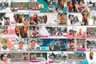 25 Latest 2021 Birthday Photo Album Design 12x36 PSD Templates