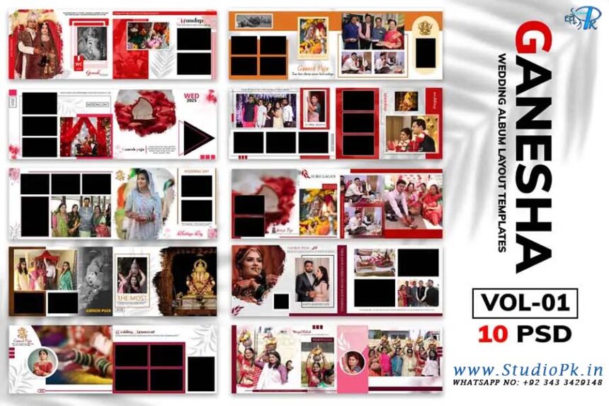 12x36 Wedding Album Design PSD Templates 2023