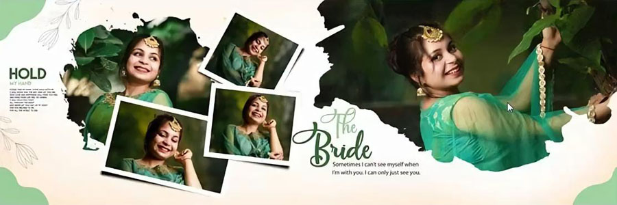 Pre-Wedding Album Design PSD Templates 12x36