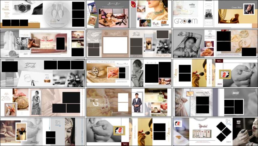 Traditional Photo Book Album Design 12x36 PSD