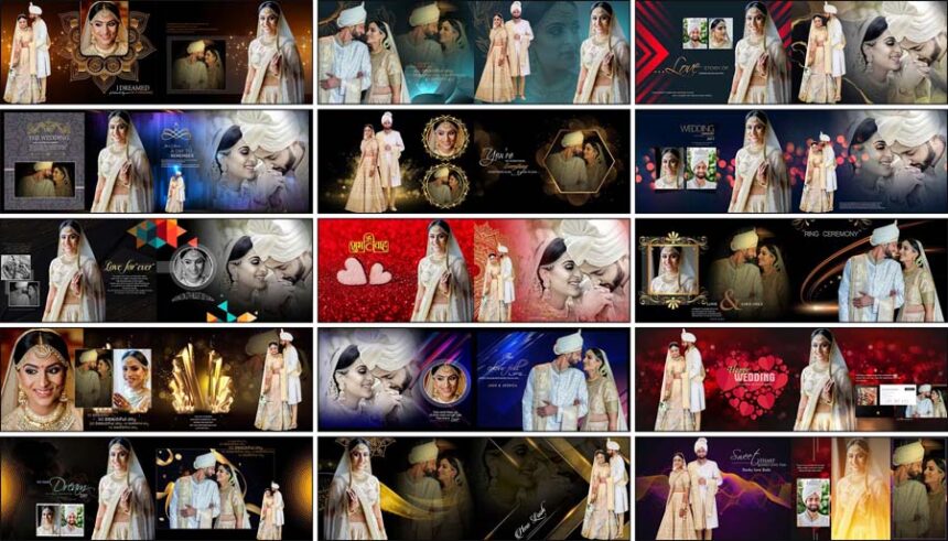Wedding Portrait Album Design 12X36 PSD