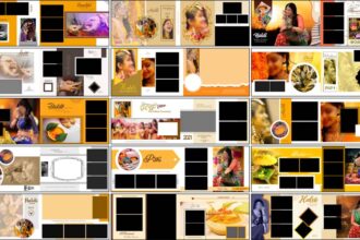 20 Haldi Ceremony Album Design PSD Free Download