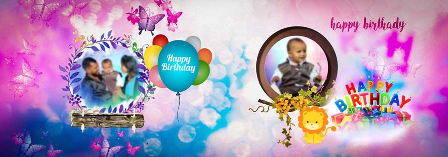12x36 Birthday Album Design PSD