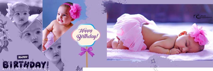 12x36 Birthday Album Design PSD