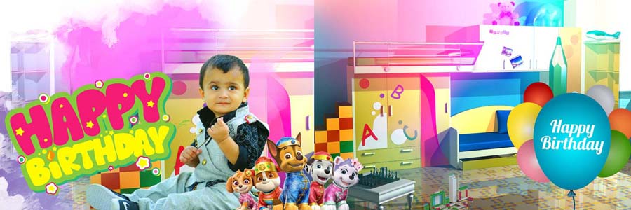 12x36 Birthday Album Design PSD
