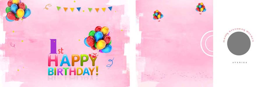 12x36 Birthday Album Design PSD