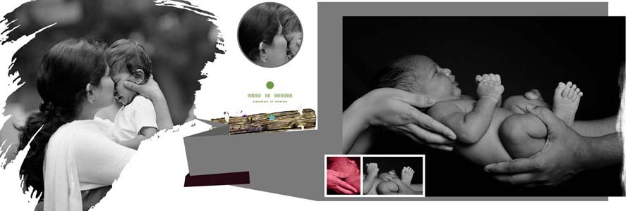 12x36 Birthday Album Design PSD