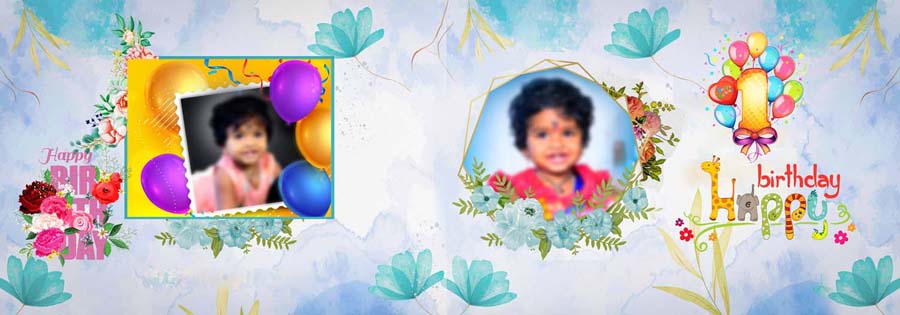 12x36 Birthday Album Design PSD