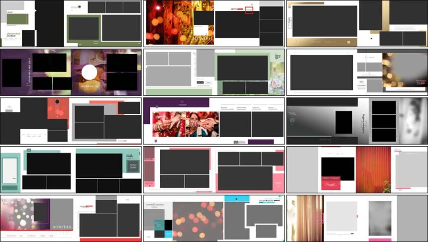 15 Wedding Album Layouts PSD Free Download