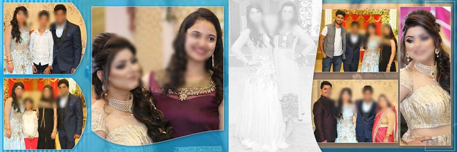 12x36 wedding album PSD template for family wedding photos cover design