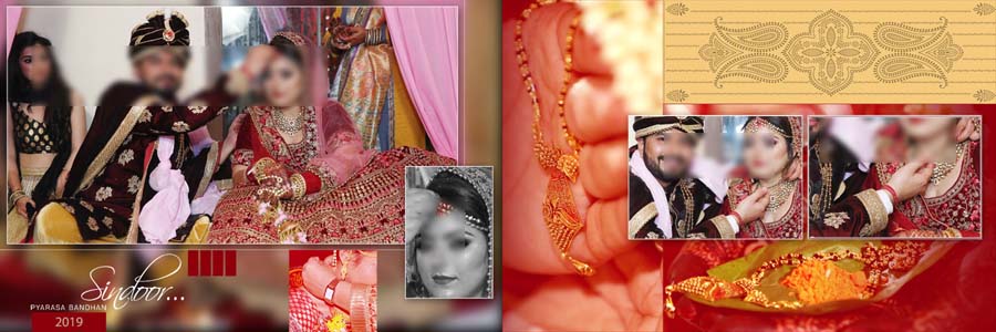 high quality wedding photo album PSD template for family events