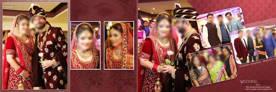 professional 12x36 album PSD template for wedding memories