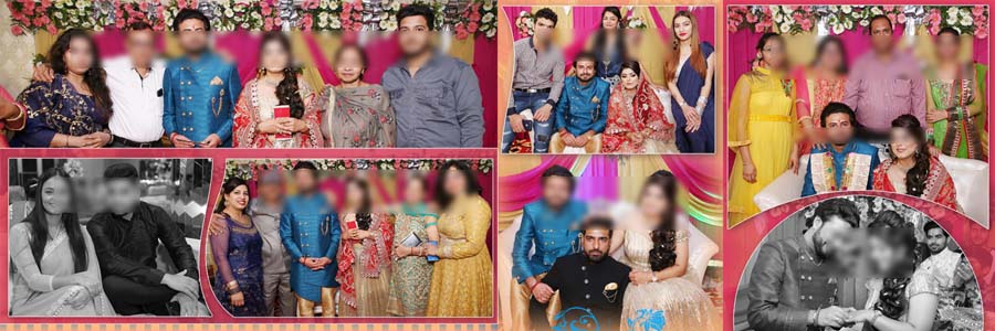editable wedding album sheet design for family photography