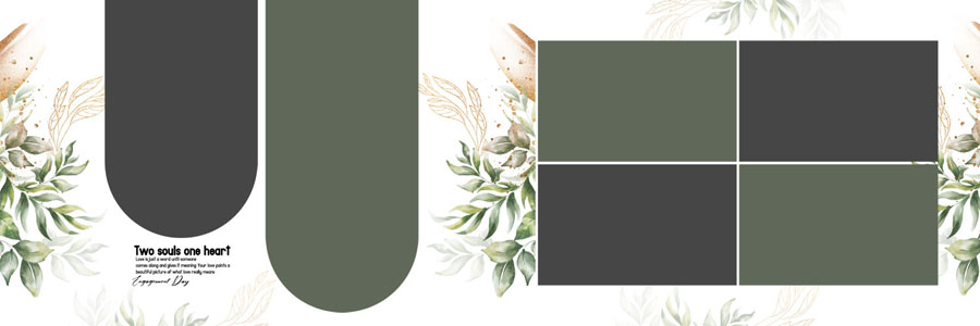 Elegant Floral Wedding Album Design