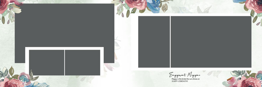 Elegant Floral Wedding Album Design