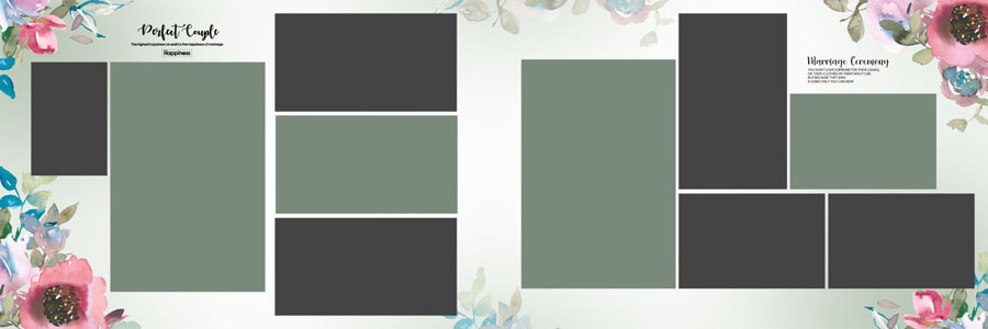 Elegant Floral Wedding Album Design