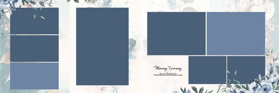 Elegant Floral Wedding Album Design