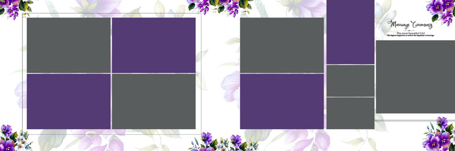 Elegant Floral Wedding Album Design