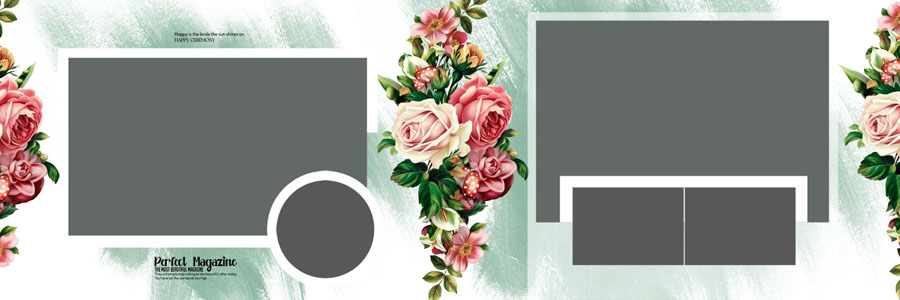 Elegant Floral Wedding Album Design