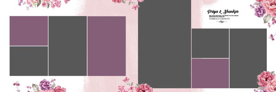 Elegant Floral Wedding Album Design