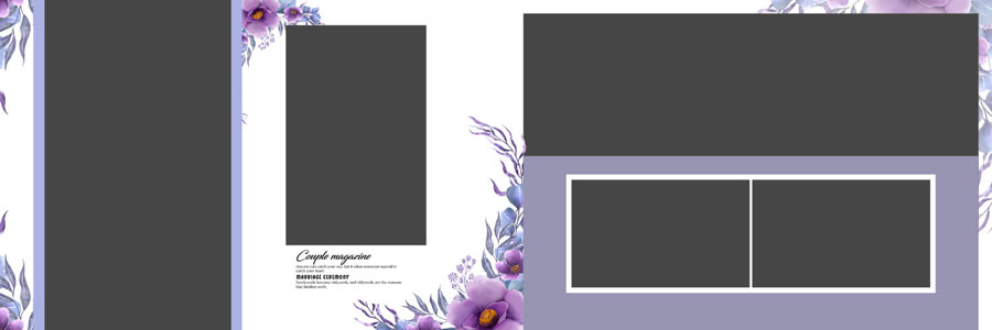 Elegant Floral Wedding Album Design