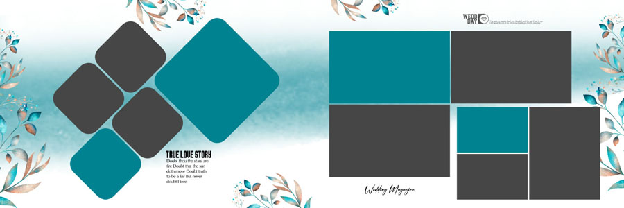 Elegant Floral Wedding Album Design