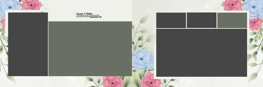 Elegant Floral Wedding Album Design
