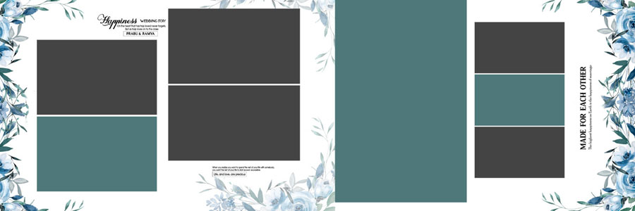 Elegant Floral Wedding Album Design