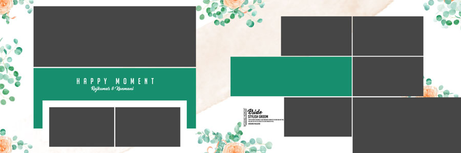 Elegant Floral Wedding Album Design