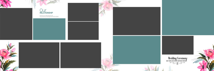 Elegant Floral Wedding Album Design