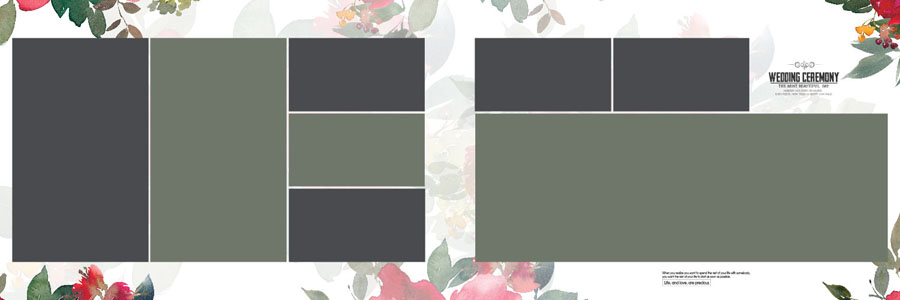Elegant Floral Wedding Album Design