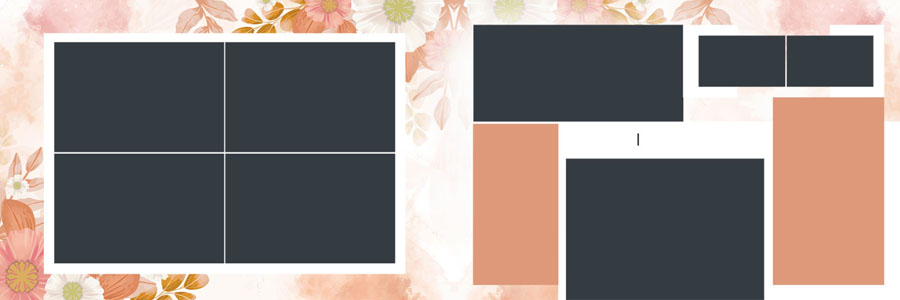 Elegant Floral Wedding Album Design