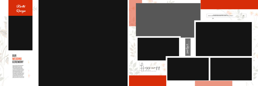 Elegant Floral Wedding Album Design
