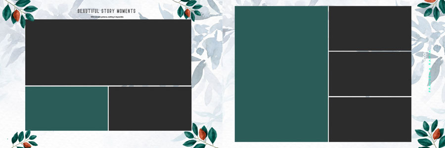 Elegant Floral Wedding Album Design