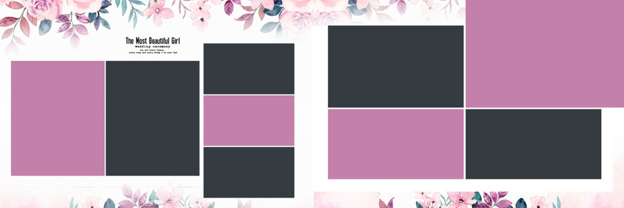 Elegant Floral Wedding Album Design
