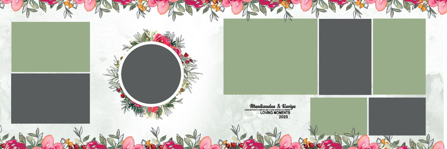 Latest Floral Wedding Album PSD 12x36 Designs 2025