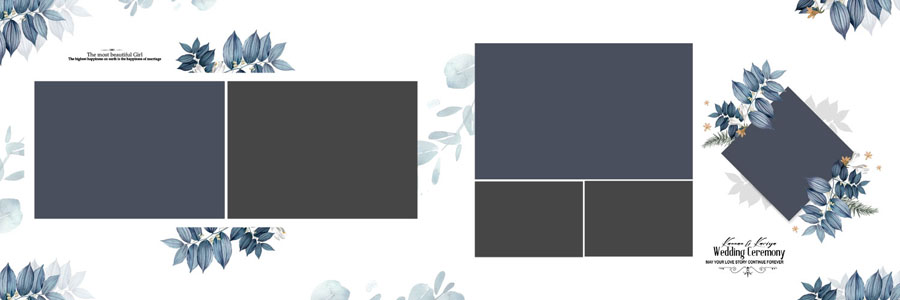 Latest Floral Wedding Album PSD 12x36 Designs 2025
